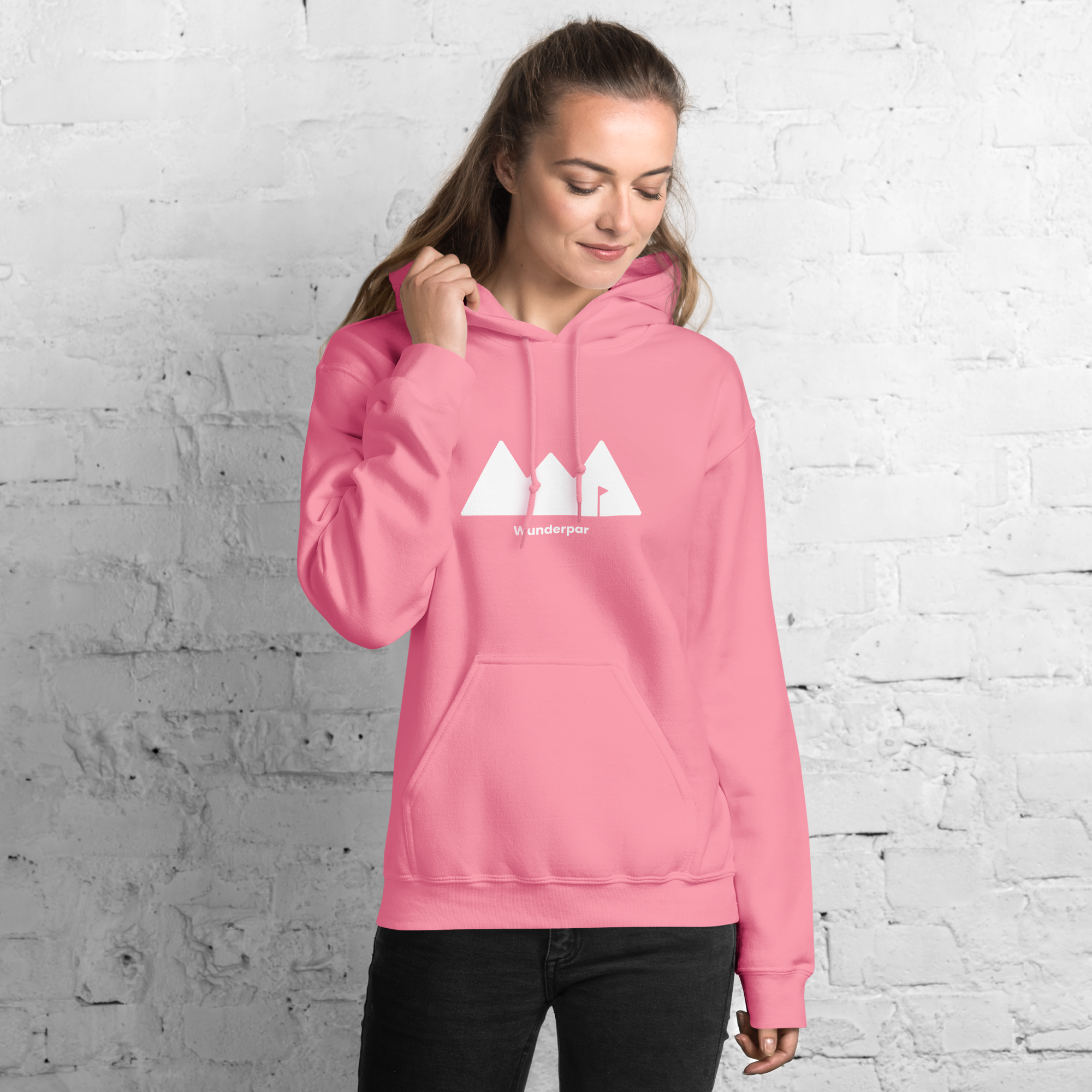 Wunderpar Solid Logo Hoodie - Pink