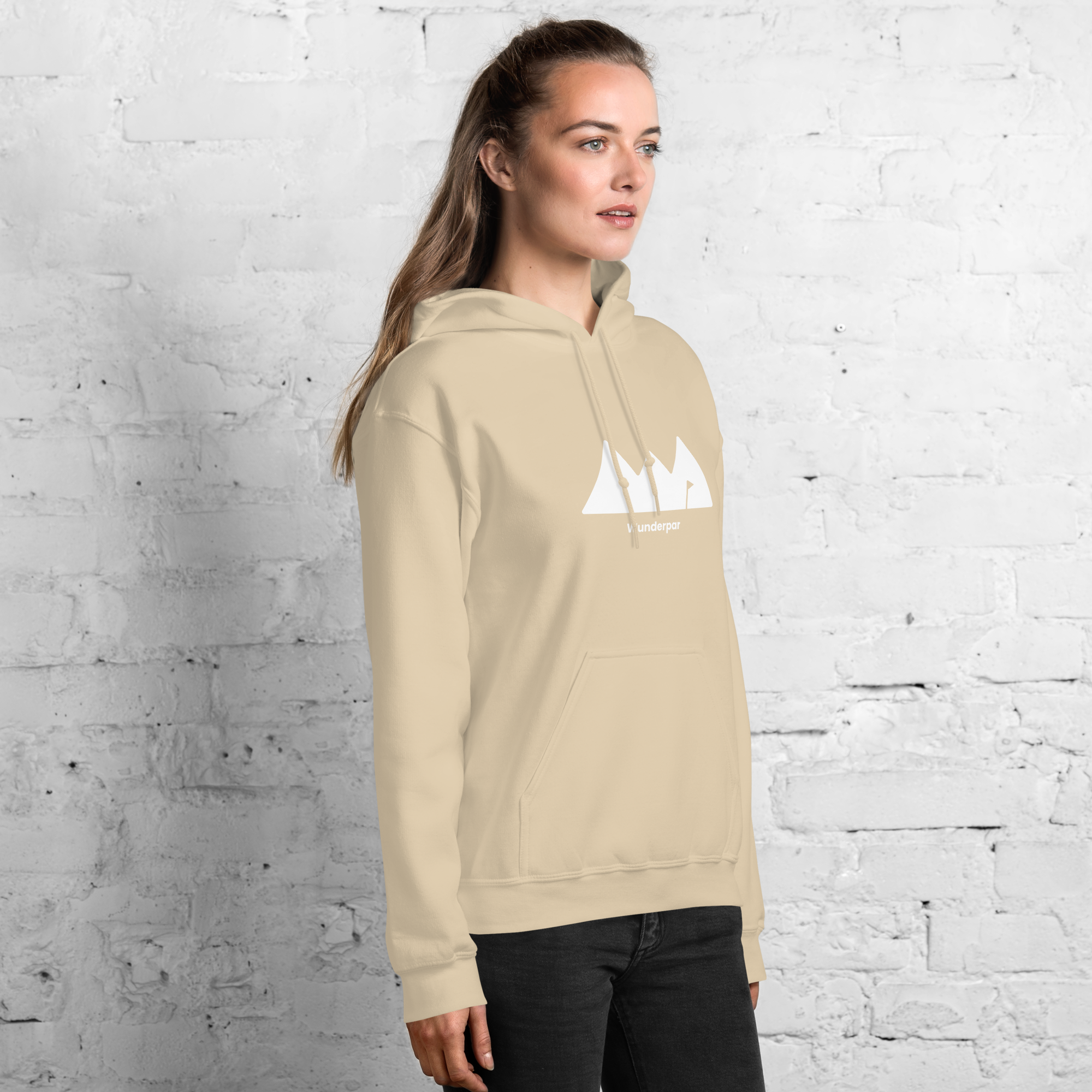 Wunderpar Solid Logo Hoodie - Beige