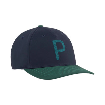 Puma Mens Golf Cap | Crafted P | Deep Navy/Green Terrain
