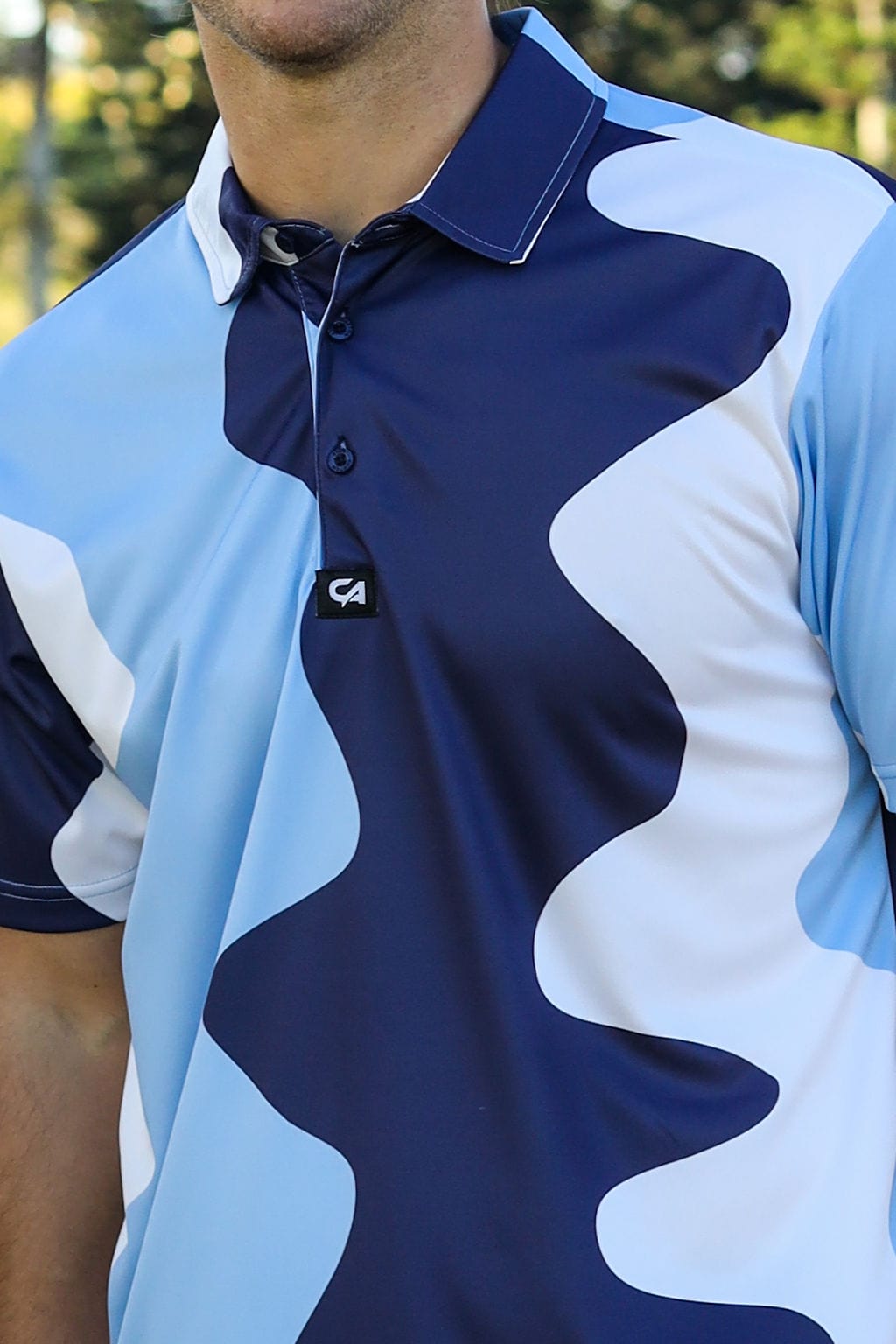 Custom Apparel Men's Funky Golf Shirt | Santorini Swing