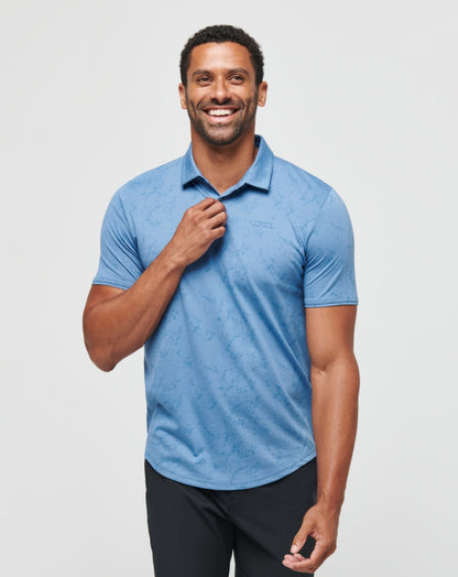 Travis Mathew Men's Golf Shirt - Warmer Tides Scoop