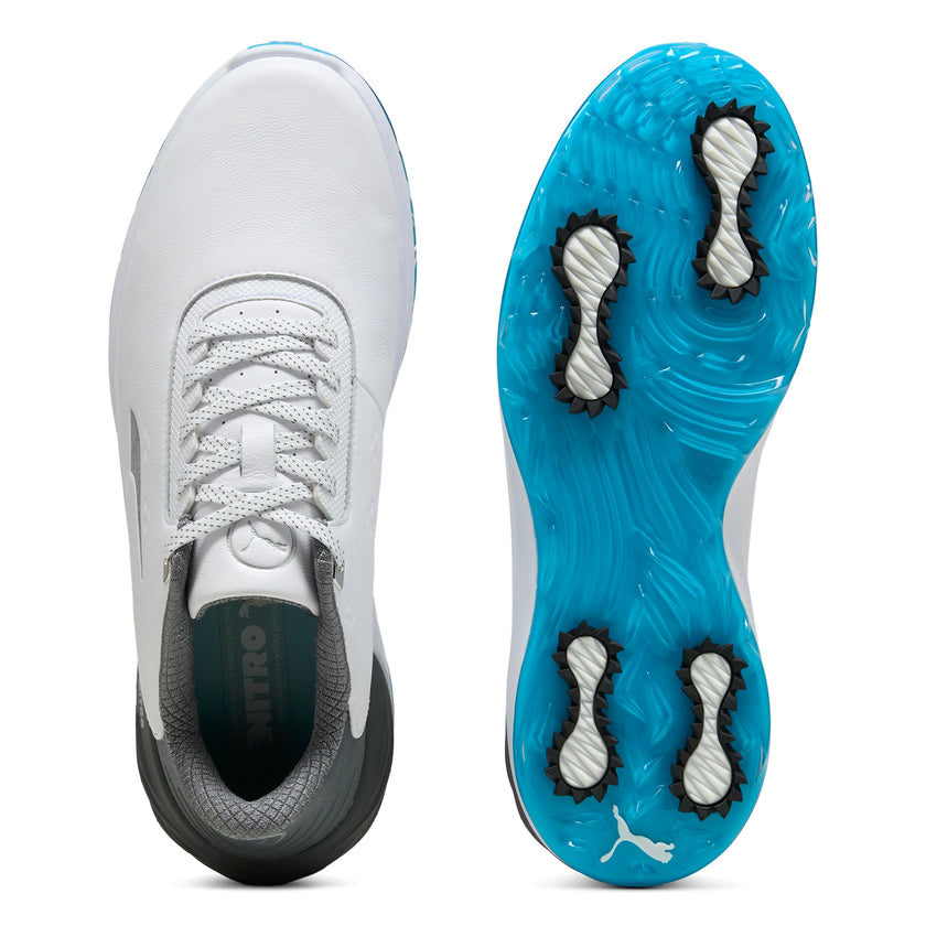 Puma Men's Golf Shoes | Phantomcat Nitro | White-Slate/Sky Blue