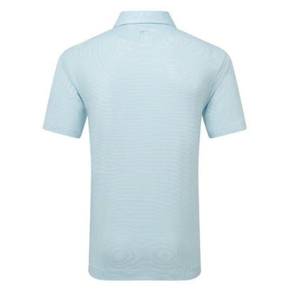 Footjoy Men`s Golf Shirt | EU Micro Stripe Lisle | Light Blue/White