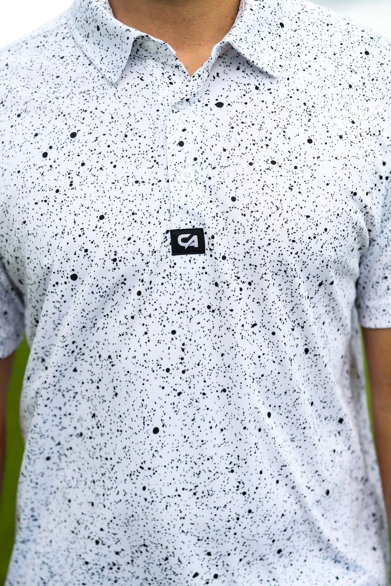 Custom Apparel Men's Funky Golf Shirt | Ink Splatter