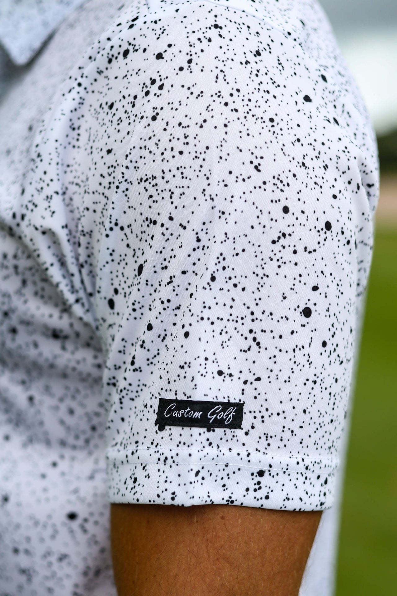 Custom Apparel Men's Funky Golf Shirt | Ink Splatter