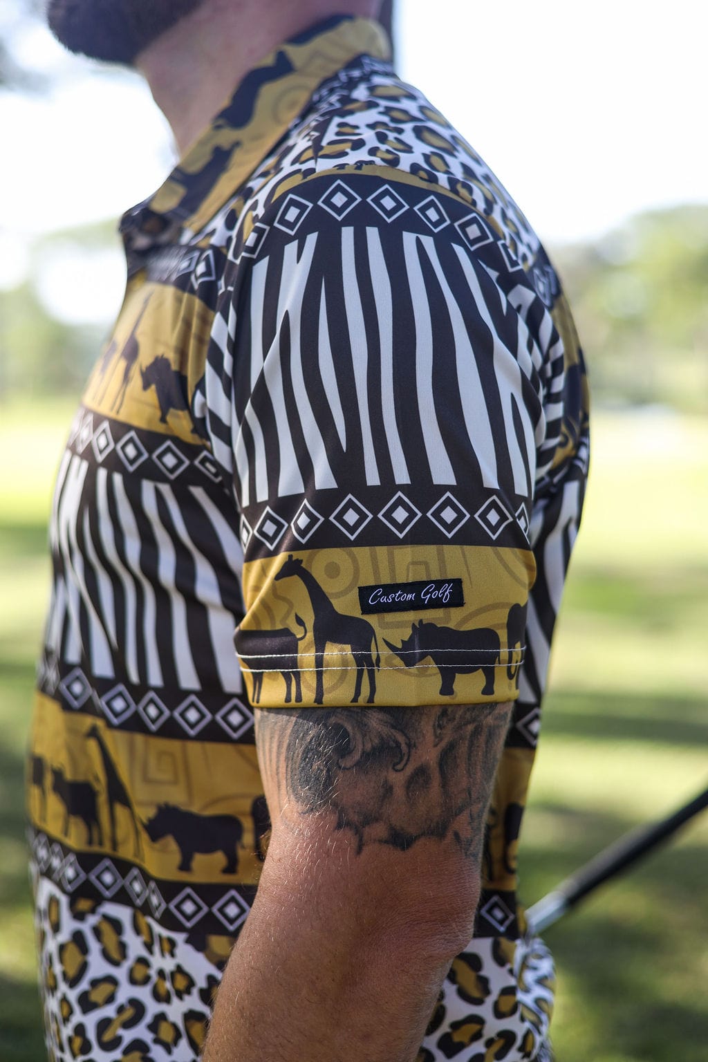Custom Apparel Men's Funky Golf Shirt | Wild Africa