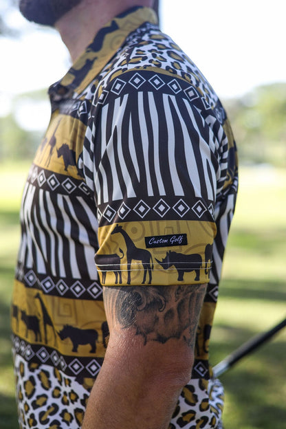 Custom Apparel Men's Funky Golf Shirt | Wild Africa