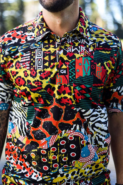 Custom Apparel Men's Funky Golf Shirt | Hide Of Africa