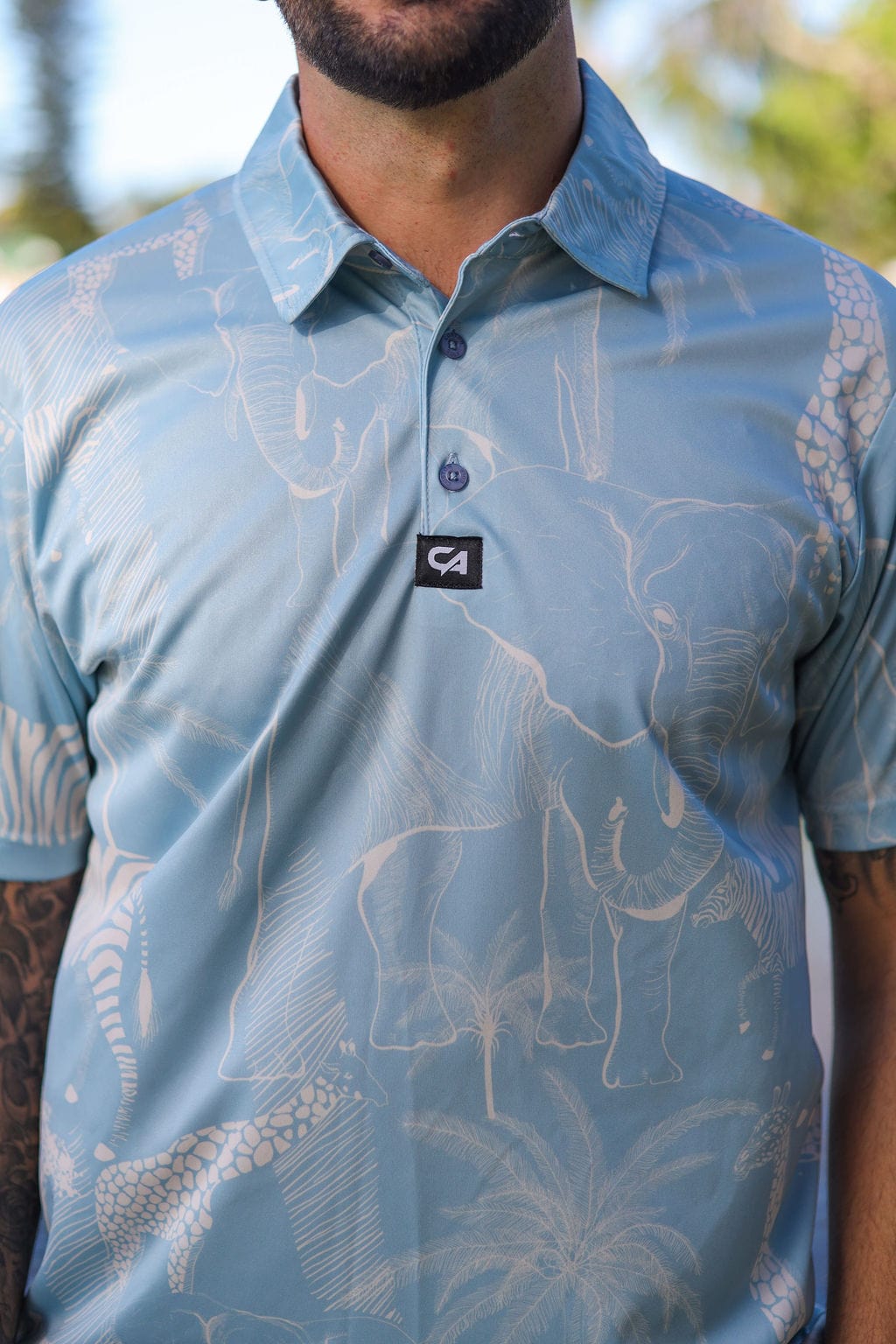 Custom Apparel Men's Funky Golf Shirt | African Skies