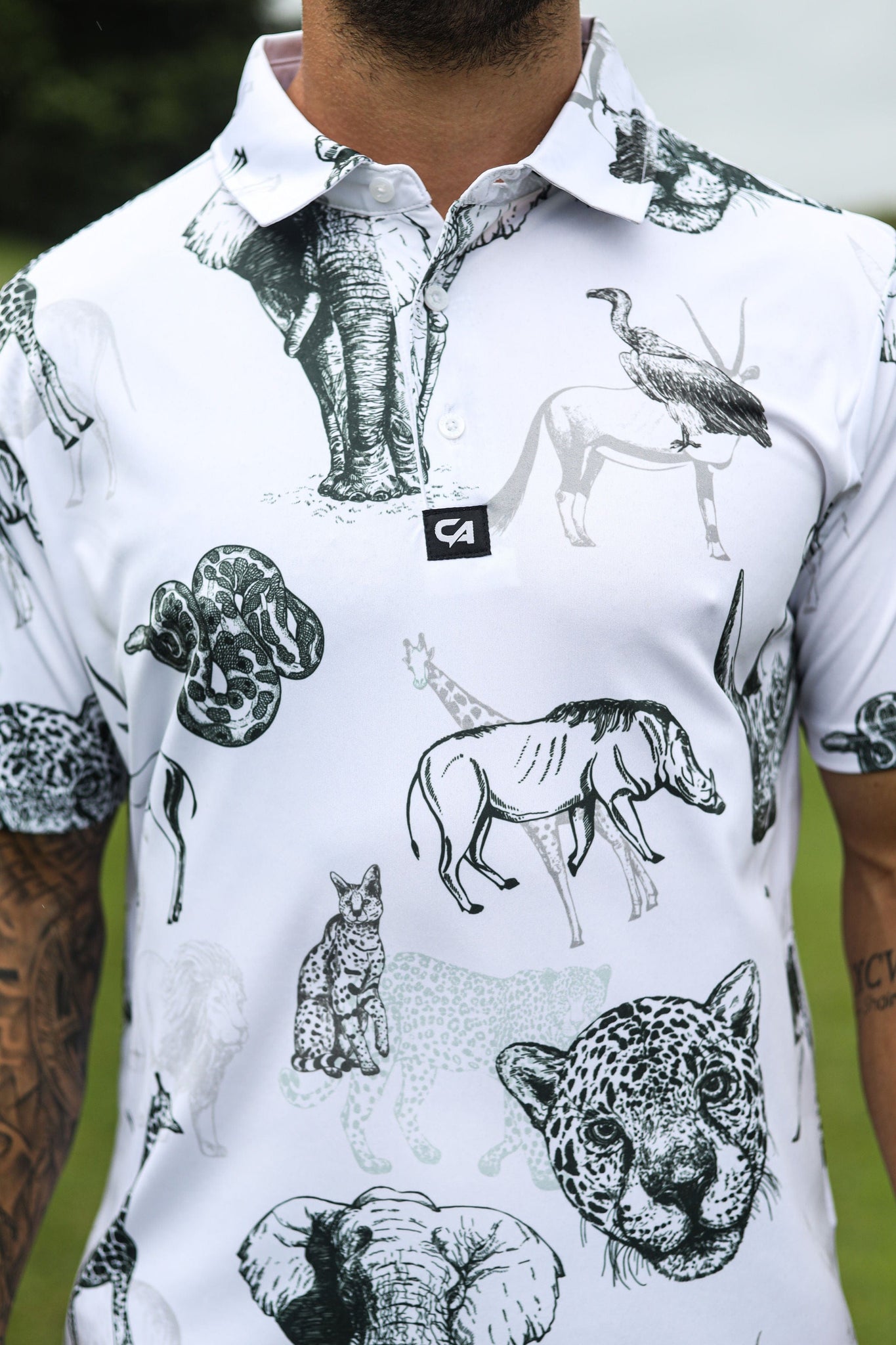 Custom Apparel Men's Funky Golf Shirt | Wild Animals