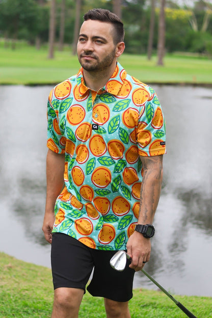 Custom Apparel Men's Golf Shirt | Premium | Orange Blossoms