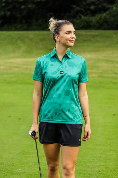 Custom Apparel Women's Funky Golf Shirt | Floating Greens
