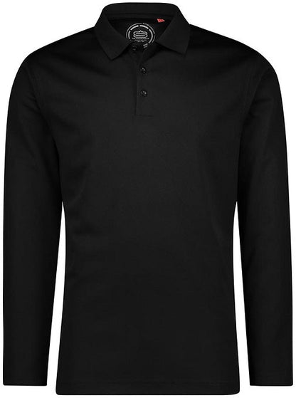 Men's Basic Performance Long Sleeve Golfer Polo Shirt