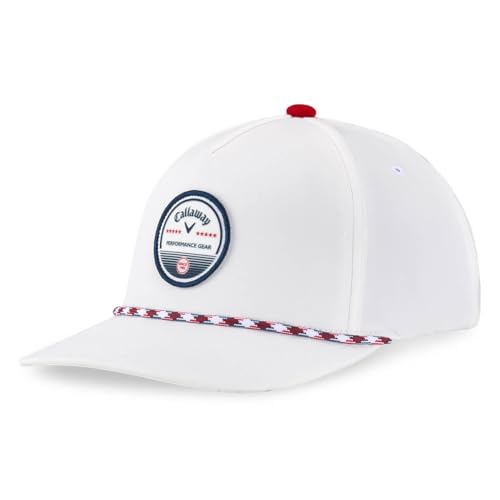 Callaway Men's Golf Cap | Bogey Free | White/Red/Navy