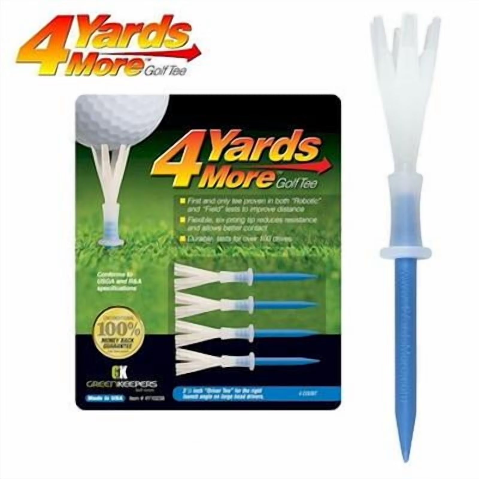 4 Yards More Golf Tees 3 1/4" (Pack of 4)