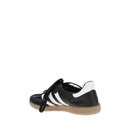 Adidas Black Calf Leather Bos Taurus Athletic Sneakers