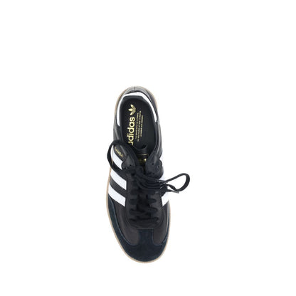 Adidas Black Calf Leather Bos Taurus Athletic Sneakers