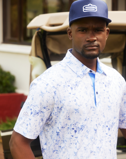 Men's Photo Flora Dry Tech Performance Golfer Polo Shirt