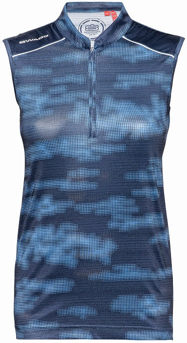Swagg Women's Matrix Sleeveless Dry Tech Golfer Polo Shirt
