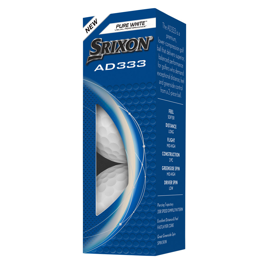 Srixon AD333 Golf Balls - Pure White