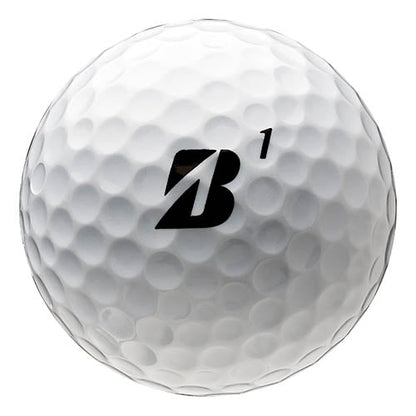 Bridgestone golf ball with dimpled surface and ’b1’’ logo.