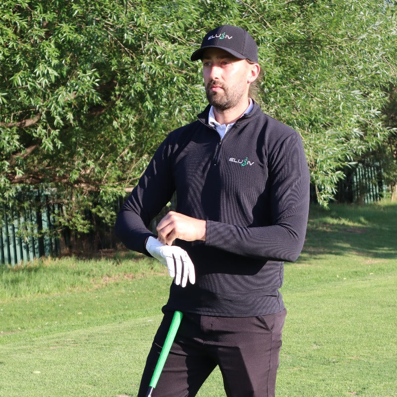 Elusiv Golf | Black Quarter Zip Golf Jersey