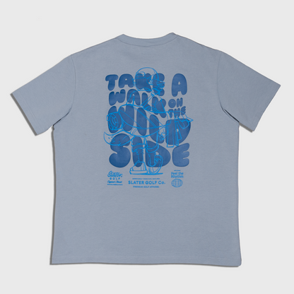 Slater Golf Men`s T-Shirt | Lifestyle | Walk Wild Side | Light Blue
