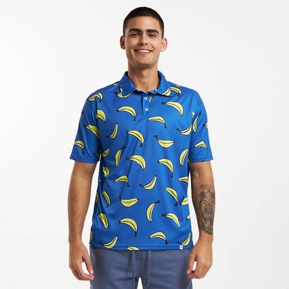 Golf Shirt - Bananas | Royal Blue