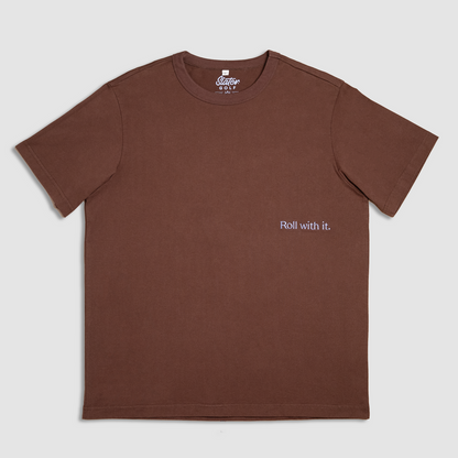 Slater Golf Men`s T-Shirt | Lifestyle | Roll With It | Dark Brown