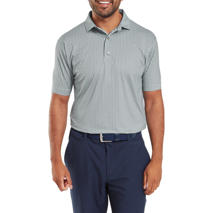 Footjoy Men`s Golf Shirt | EU Houndstooth | Grey