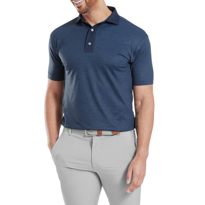 Footjoy Men`s Golf Shirt | EU Etched Texture Print LSL
