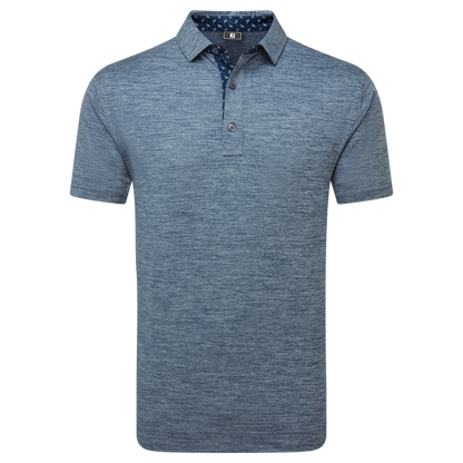 Footjoy Men`s Golf Shirt | EU Heather Lisle | Navy