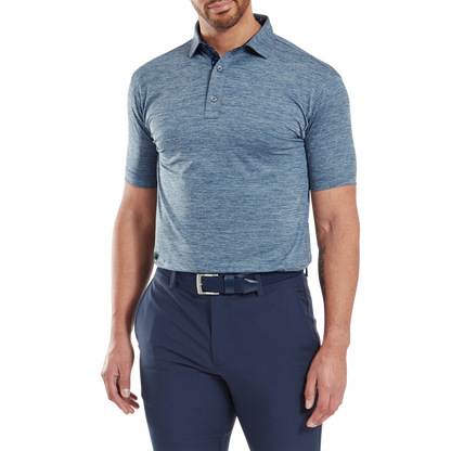 Footjoy Men`s Golf Shirt | EU Heather Lisle | Navy