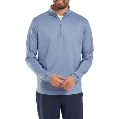 FootJoy Men's Golf Jersey | EU Speckle Print Jacquard Chill-Out | Blue