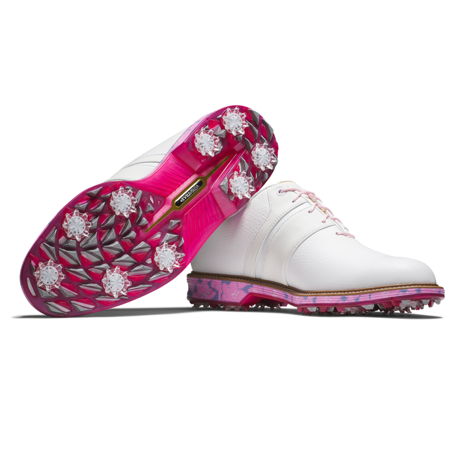 Footjoy Men's Golf Shoes | Limited Edition | Premiere Spring Bloom | White/Pink/Lilac