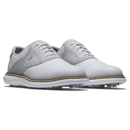 Footjoy Men's Golf Shoes | Traditions | White/Grey/White