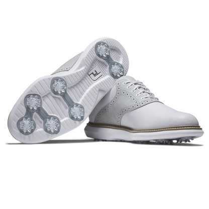 Footjoy Men's Golf Shoes | Traditions | White/Grey/White