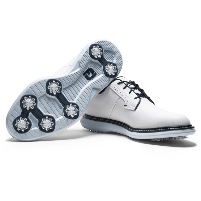 Footjoy Men's Golf Shoes | Traditions | White/Navy/Blue