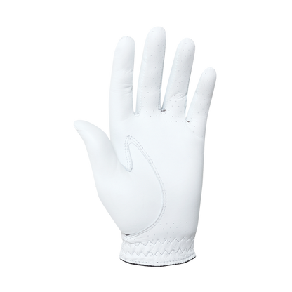 White nike golf glove with swoosh logo on thumb