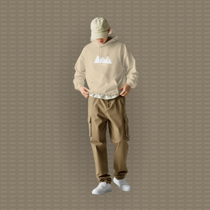 Wunderpar Solid Logo Hoodie - Beige