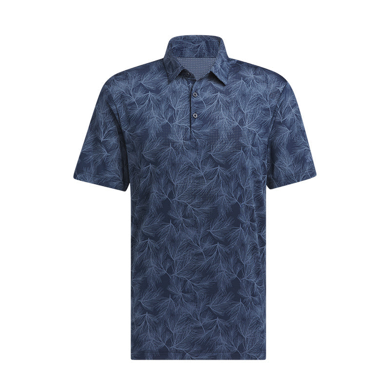 Adidas Men's Golf Shirt | Pine Print | Navy