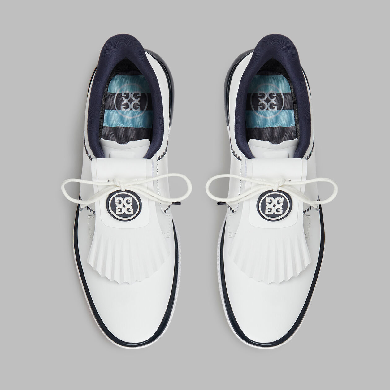 G/Fore Women`s Golf Shoe | Gallivanter Saddle Stripe | Snow/Twilight
