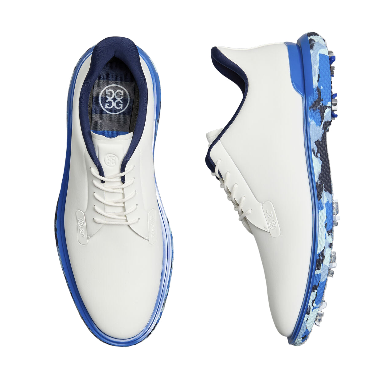 G/Fore Men`s Golf Shoe | Gallivan G/Lock | Camo Sole | Snow/Navy