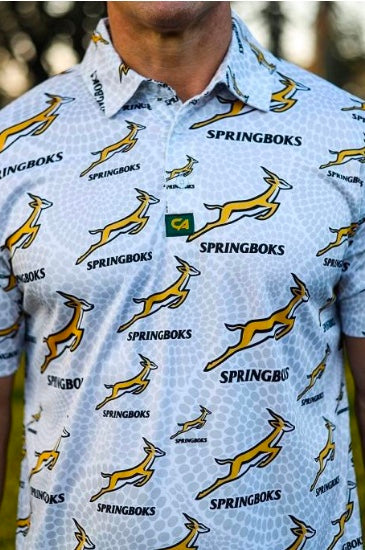 Custom Apparel Men's Golf Shirt | Springbok | White Ethnic