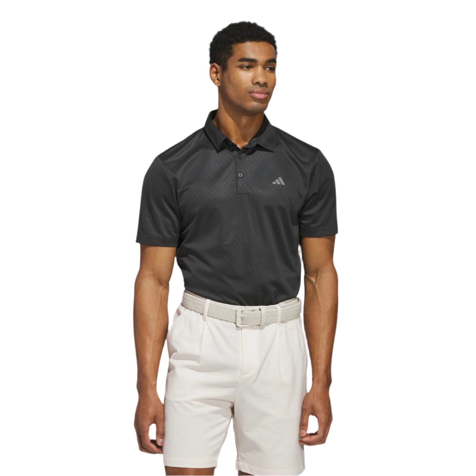 Adidas Men's Golf Shirt | Polo | Core Print | Carbon/Black