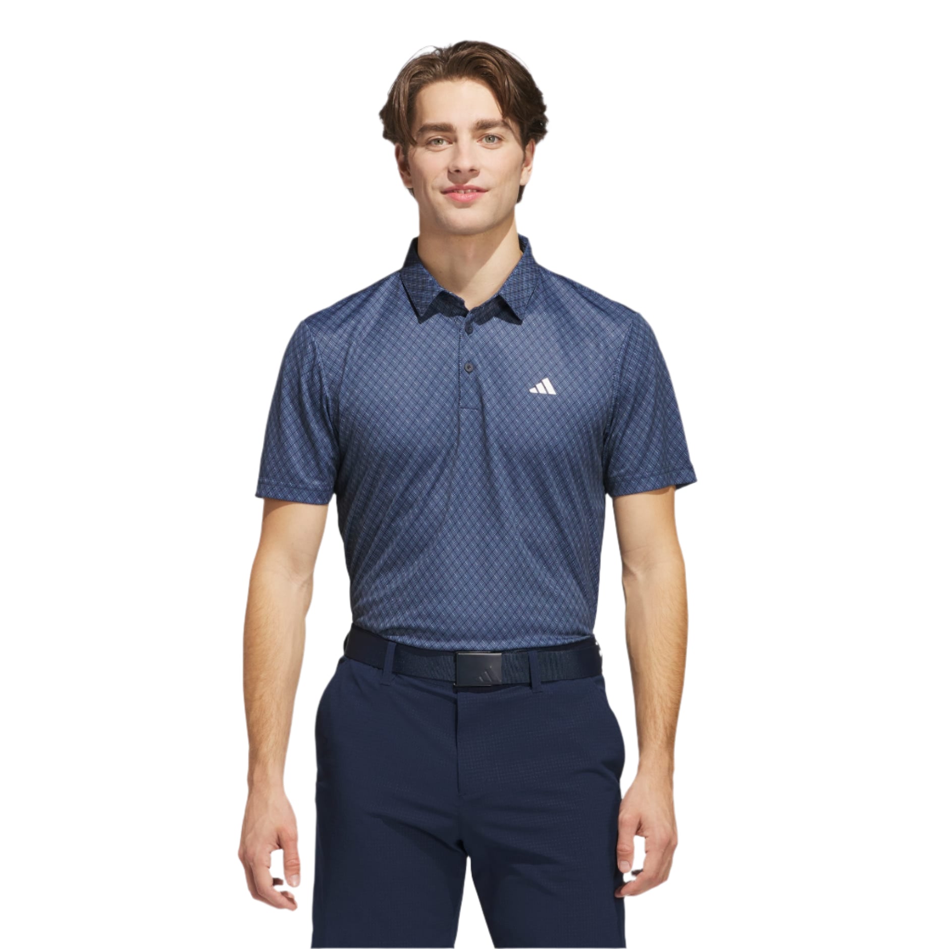 Adidas Men's Golf Shirt | Polo | Core Print | Navy/White