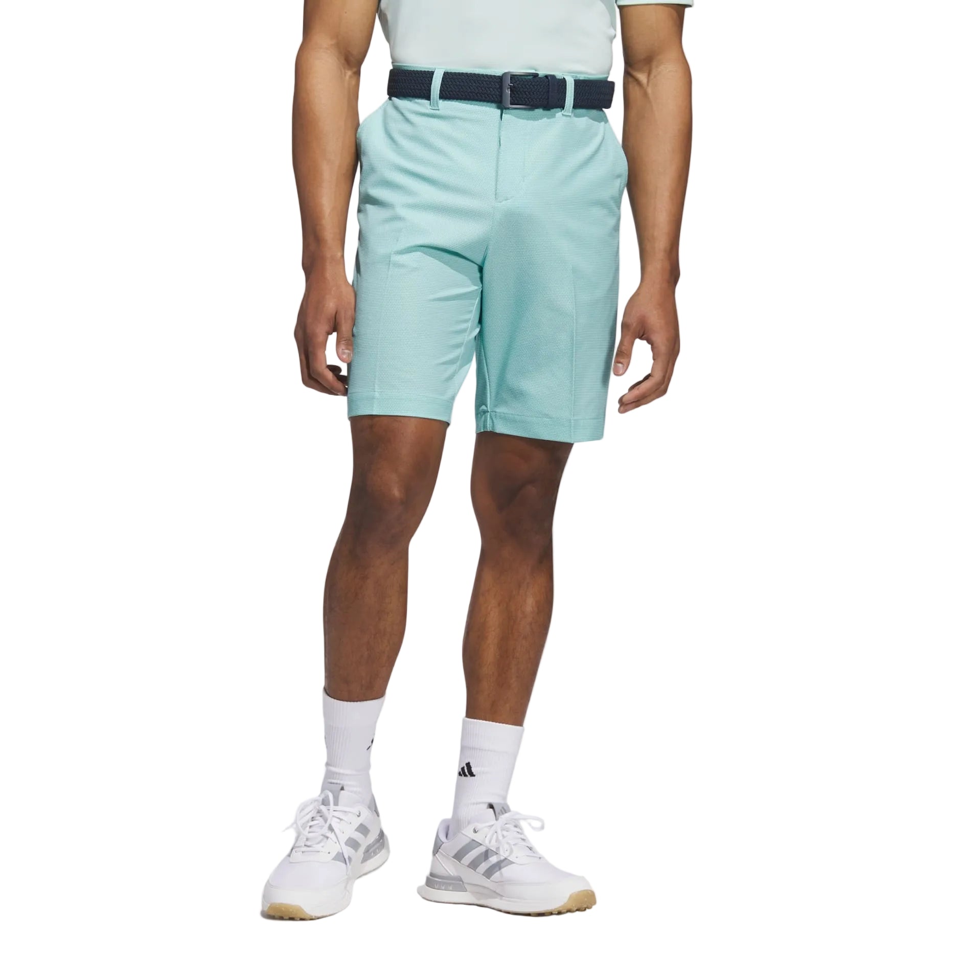 Adidas Men's Golf Shorts | Ultimate365 Textured 9-inch | Semi Flash Aqua / Mint Ton