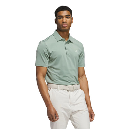Adidas Men's Golf Shirt | Solid Polo | Sage/White