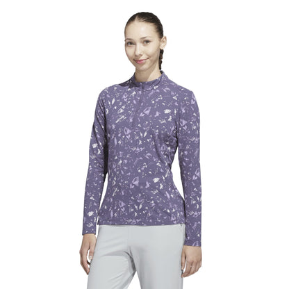 Adidas Women's Midlayer |  Ultimate Printed Quarter-Zip | Purple