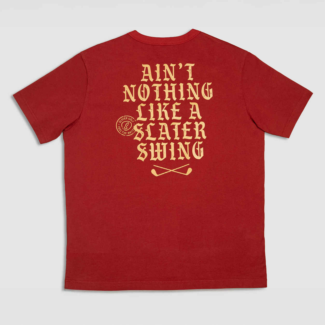 Slater Golf Men`s T-Shirt | Lifestyle | Slater Swing | Ruby Red
